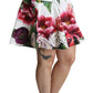 Floral Brocade A-Line Mini Skirt