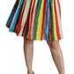 Chic Multicolor Pleated A-Line Skirt