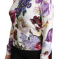 Floral Silk Crew Neck Long Sleeve Sweater