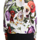 Floral Silk Crew Neck Long Sleeve Sweater