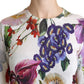 Floral Silk Crew Neck Long Sleeve Sweater
