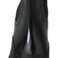 Chic Black Ankle High Oxford Boots