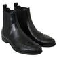 Chic Black Ankle High Oxford Boots