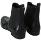 Chic Black Ankle High Oxford Boots