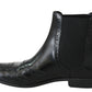Chic Black Ankle High Oxford Boots