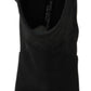 Elegant Black Suede Mid-Calf Boots