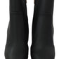 Elegant Black Leather High Heel Boots