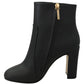 Elegant Black Leather High Heel Boots