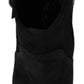 Elegant Black Suede Short Boots