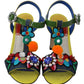 Elegant Multicolor Ankle Strap Sandals