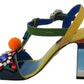 Elegant Multicolor Ankle Strap Sandals