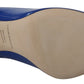 Electric Blue Patent Leather Pumps with Crystals