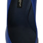 Electric Blue Patent Leather Pumps with Crystals