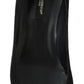 Elegant Black Suede Heels Pumps