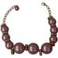 Elegant Gold-Tone Faux Pearl Crystal Necklace