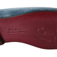 Enchanted Heart Light Blue Velvet Loafers