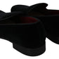 Chic Black Velvet Loafers for Men