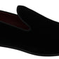 Chic Black Velvet Loafers for Men