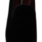 Chic Black Velvet Loafers for Men