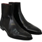 Elegant Black Leather Chelsea Boots