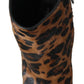 Leopard-Print Calf Hair Ankle Boots