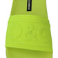 Chic Green Rubber Monogram Slides