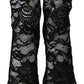Elegant Black Lace Stiletto Ankle Boots