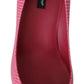 Elegant Pink Iguana Leather Pumps