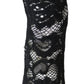 Elegant Black Lace Bootie Pumps