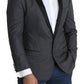 Elegant Dark Gray Silk Blend Blazer
