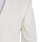 Elegant White Double-Breasted Wool Blazer