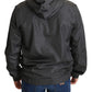 Elegant Full Zip Hooded Gray Sweater