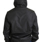 Elegant Full Zip Hooded Gray Sweater