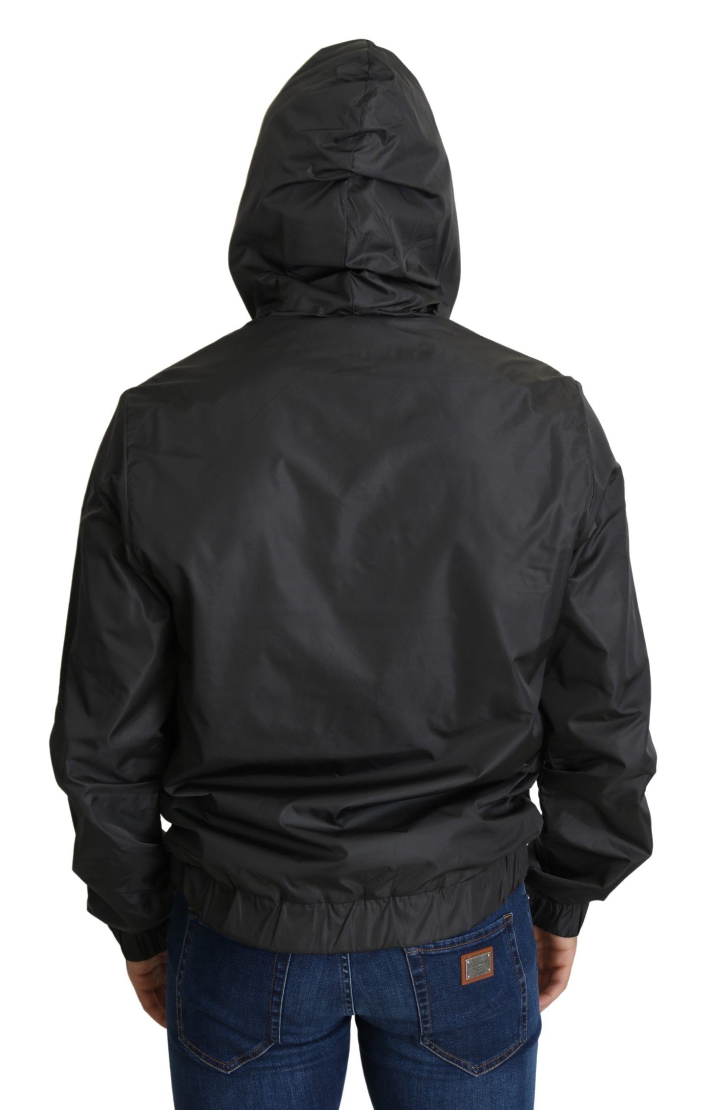 Elegant Full Zip Hooded Gray Sweater