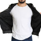 Elegant Full Zip Hooded Gray Sweater