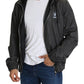 Elegant Full Zip Hooded Gray Sweater