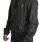 Elegant Full Zip Hooded Gray Sweater