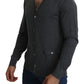 Elegant Gray Cashmere Button-Down Cardigan