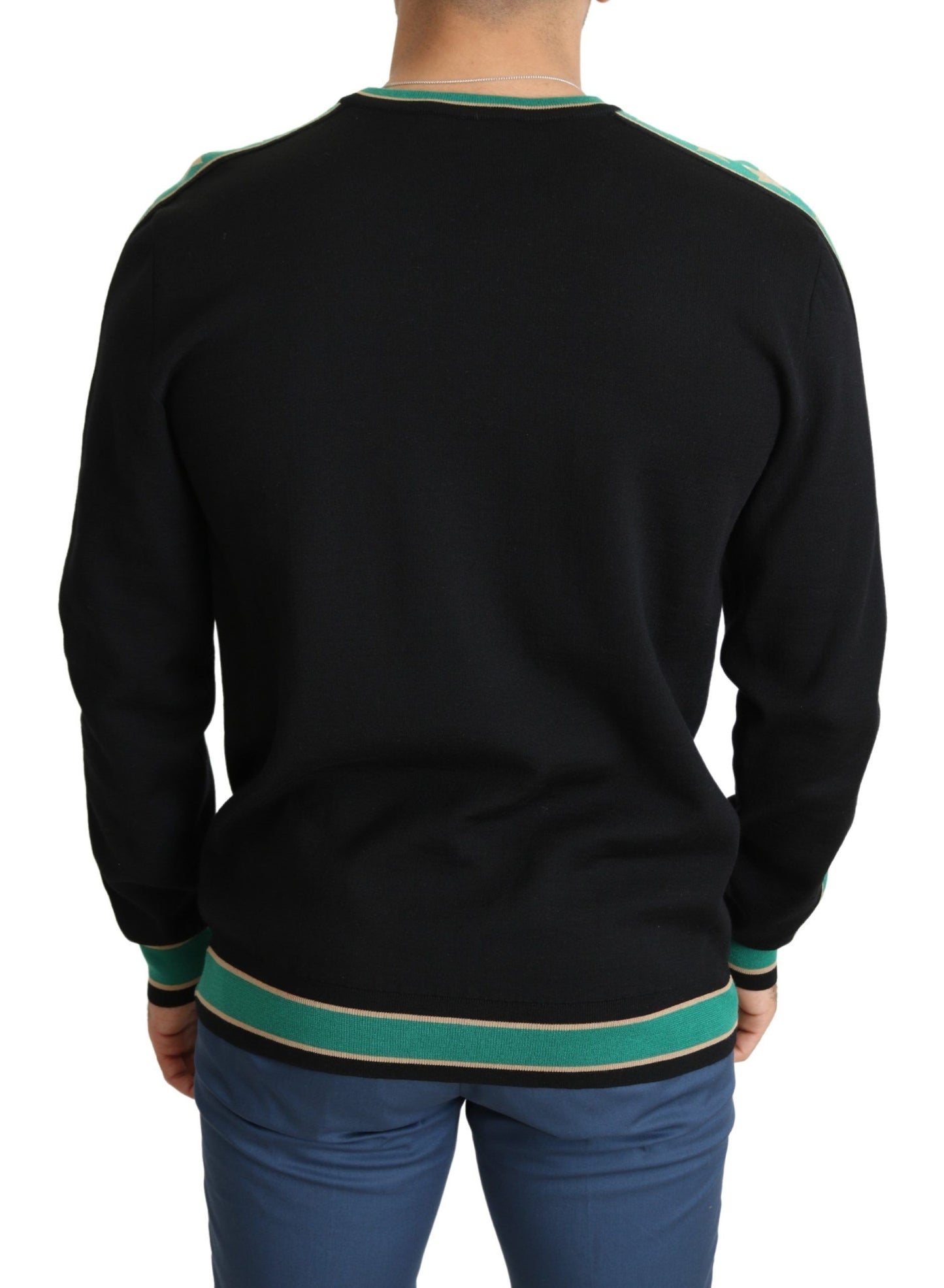 Chic Striped Wool-Blend Jersey Sweater