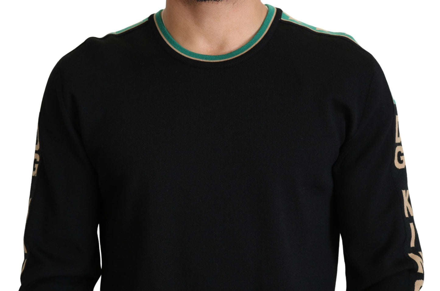 Chic Striped Wool-Blend Jersey Sweater