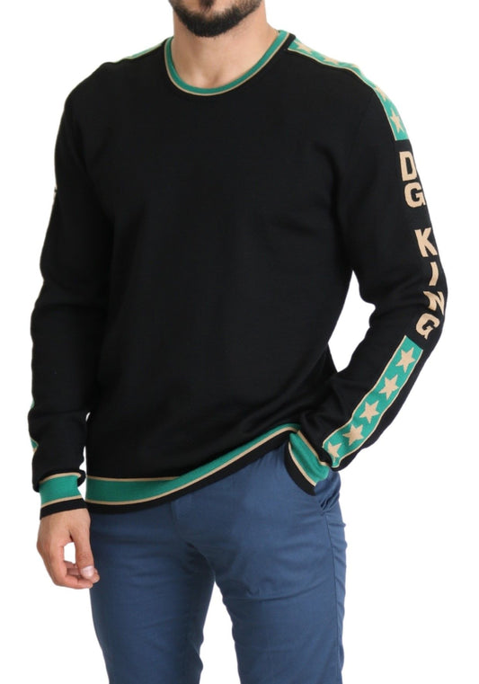 Chic Striped Wool-Blend Jersey Sweater