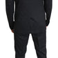 Elegant Black Brocade Two-Piece Wool Suit