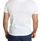 Chic White Cotton T-Shirt with Unique Print