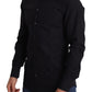 Sleek Black Cotton Dress Shirt
