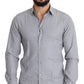 Elegant Black Cotton Dress Shirt
