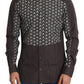 Gold Brown Slim Fit Dress Shirt with Skull Print