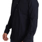 Elegant Slim Fit Black Dress Shirt