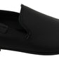 Elegant Black Leather Classic Loafers