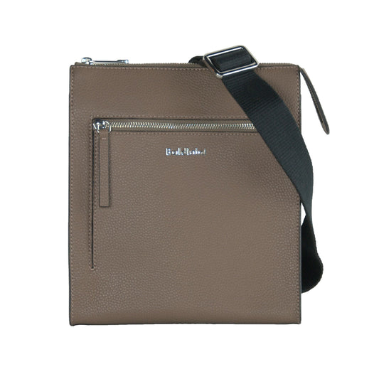 Taupe Calfskin Men Shoulder Bag