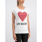 White Cotton Women T-Shirt